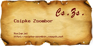 Csipke Zsombor névjegykártya